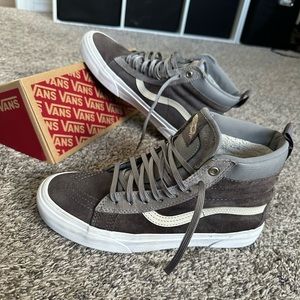 VANS RARE Sk8-Hi MTE Rabbit Frost Grey High Top Sneakers 8